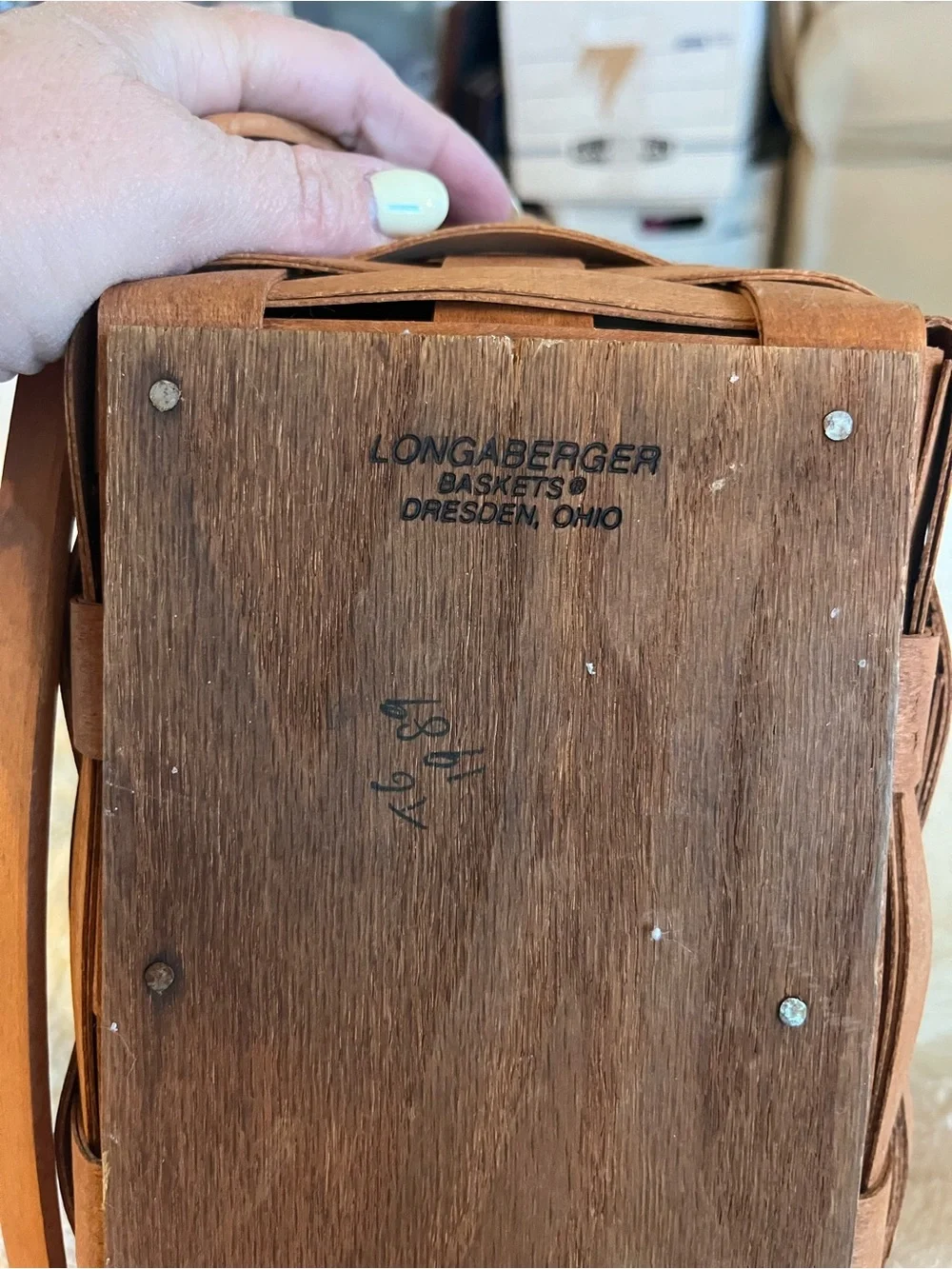 Longaberger purse, kiddie or picnic basket from 1989